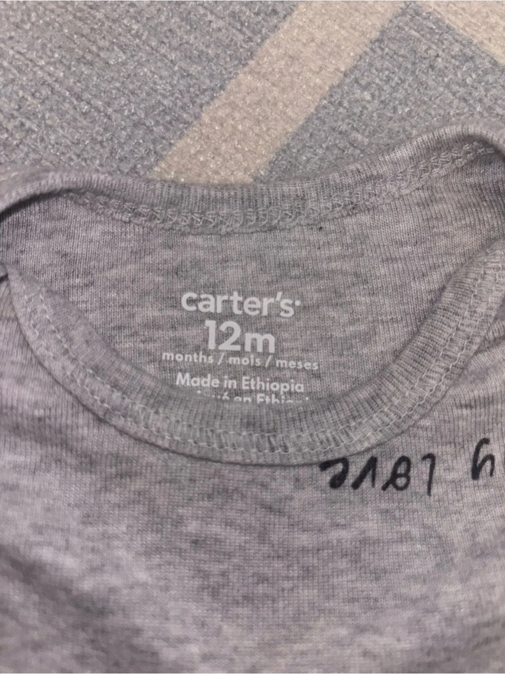 Carter's Baby Long Sleeve Bodysuits Set of 4 - 12M - Gray, Blue, White